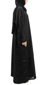 Elegant Georgette Embroidered with Beads Abaya